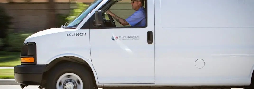 KIC Refrigeration service vehicle serving Victor area